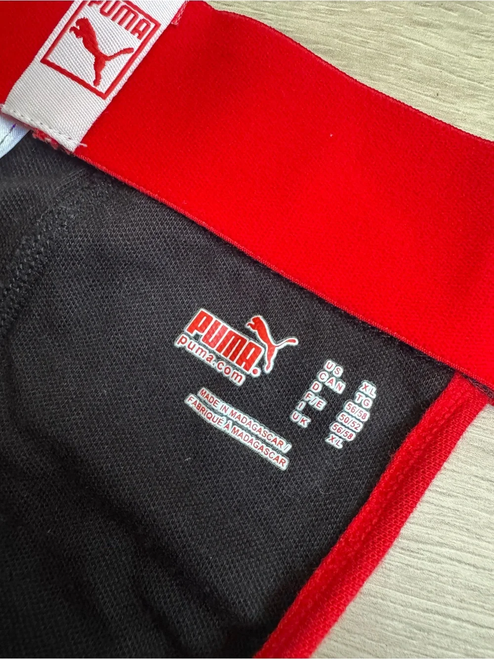 Puma Red & Black Men's Athletic Jock Brief